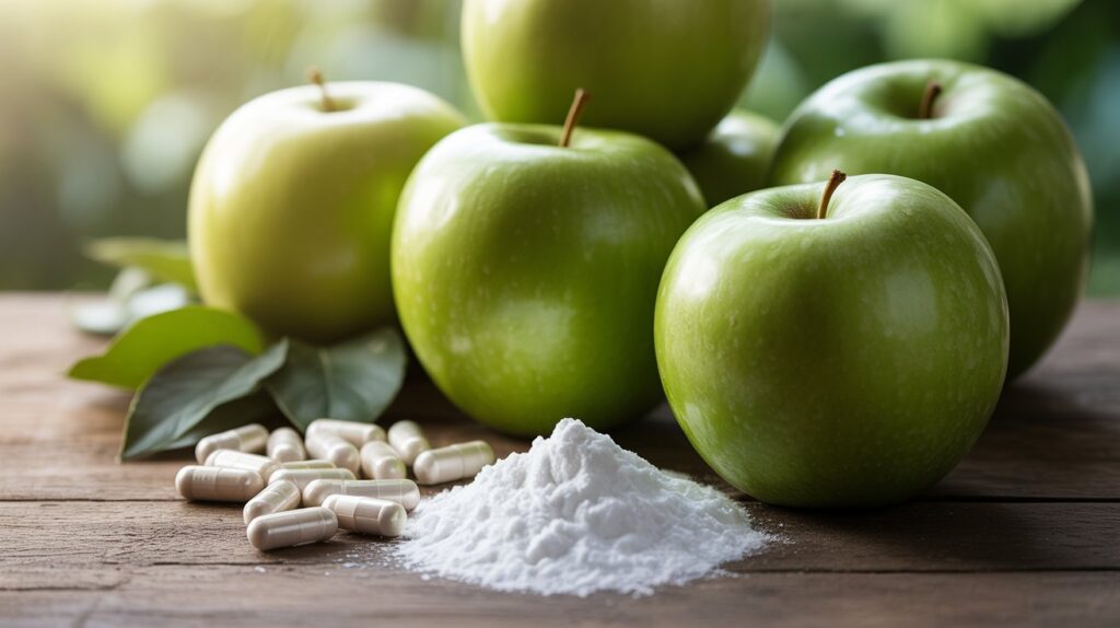 “Magnesium malate supplement with malic acid from apples supporting energy, muscle function, and relaxation.”